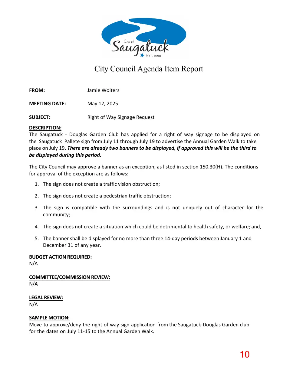 Page 10 of the packet; its text follows