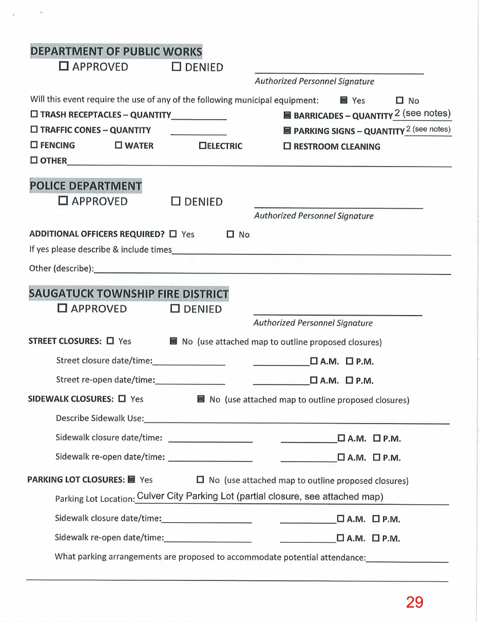 Page 29 of the packet, a scanned page