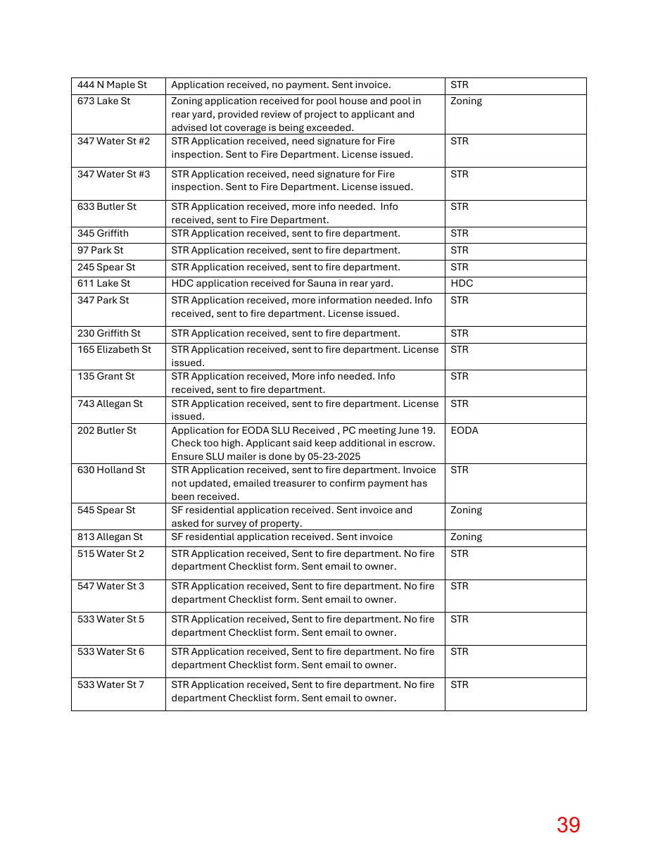 Page 39 of the packet; its text follows