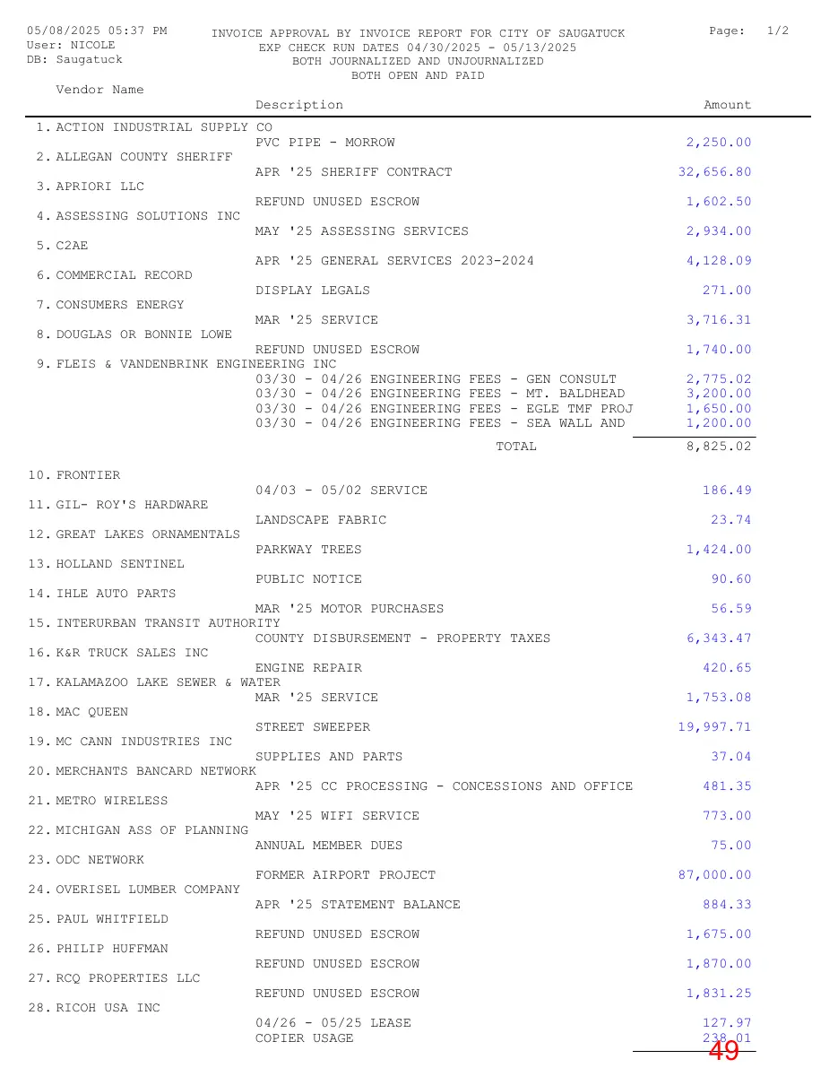 Page 49 of the packet; its text follows