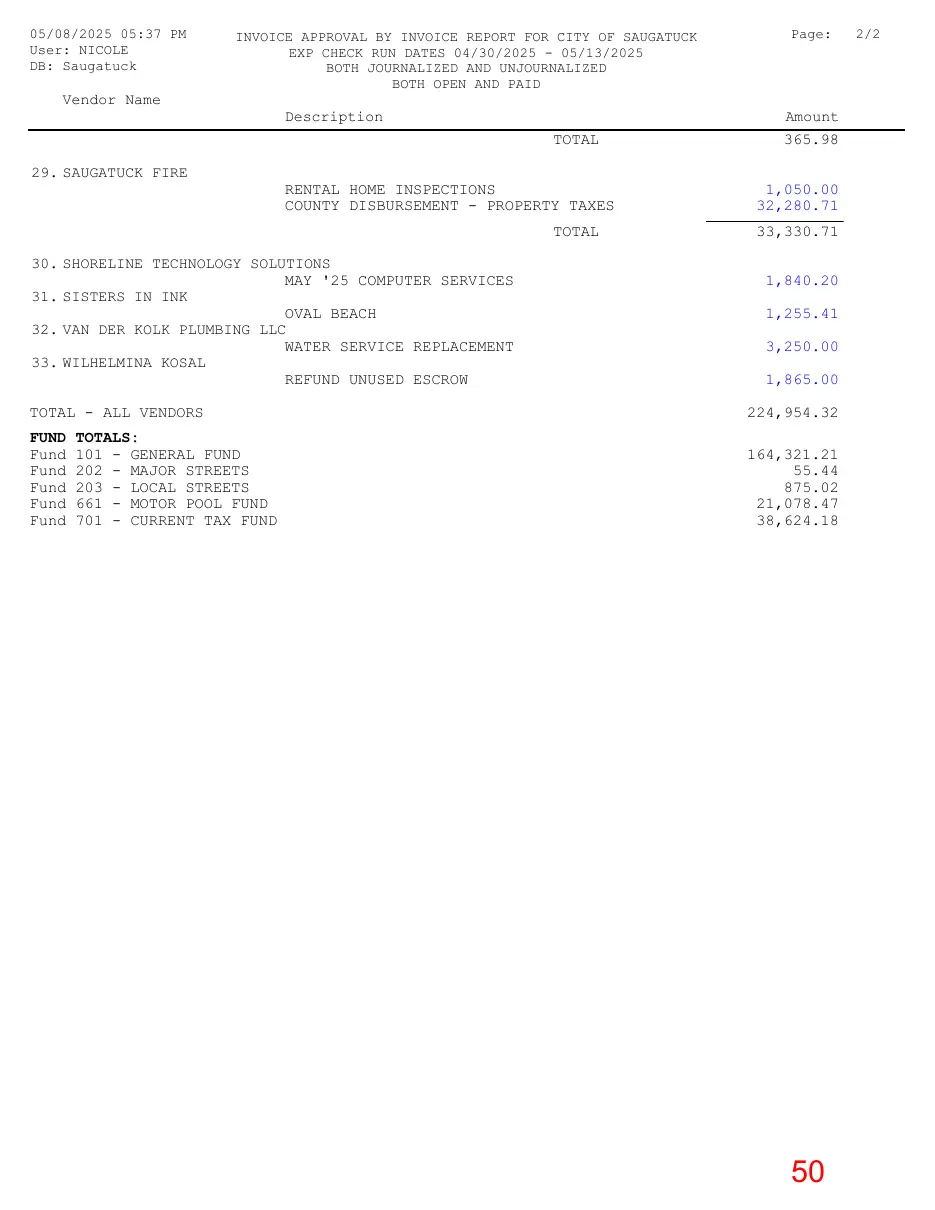 Page 50 of the packet; its text follows