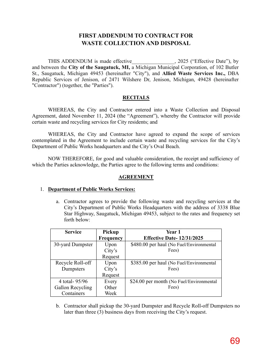 Page 69 of the packet; its text follows