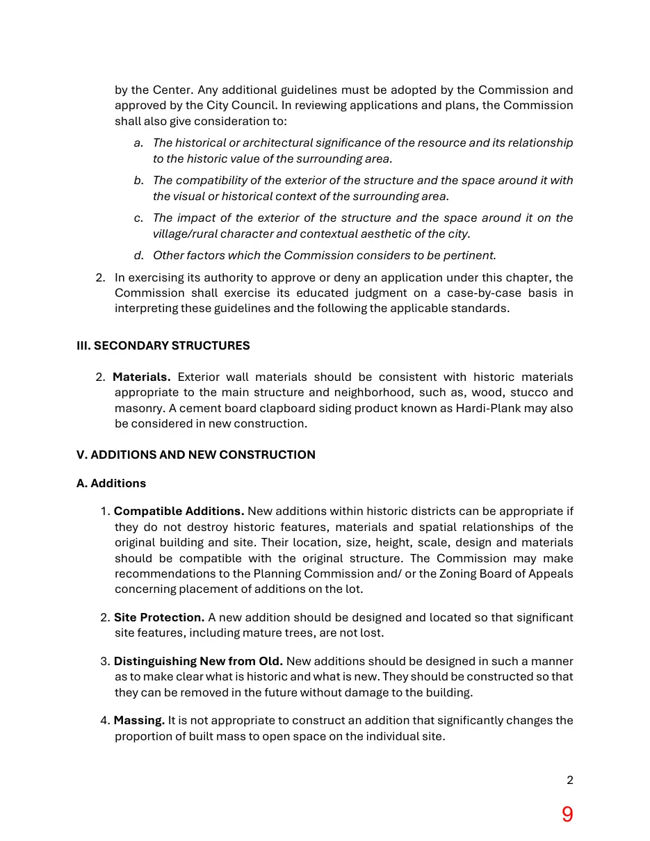 Page 9 of the packet; its text follows