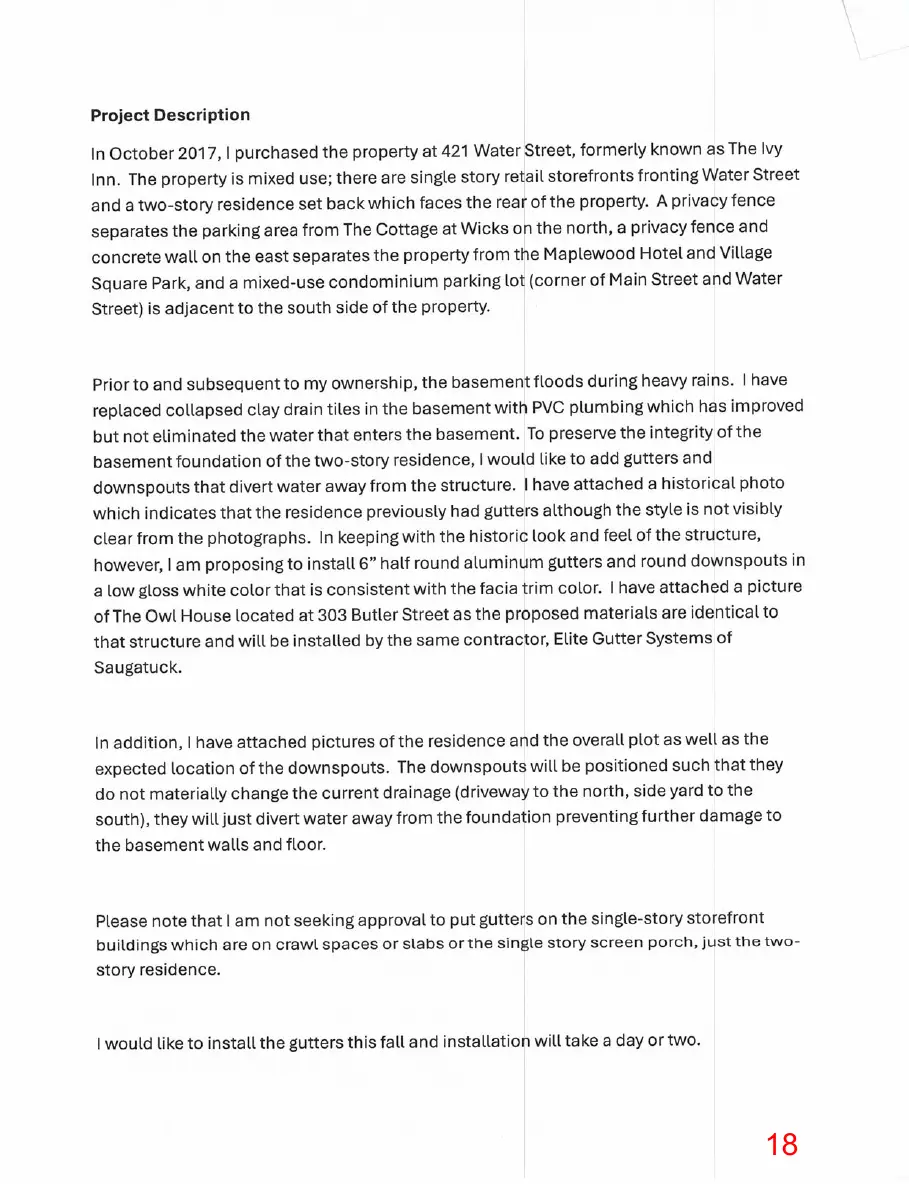 Page 18 of the packet, a scanned page