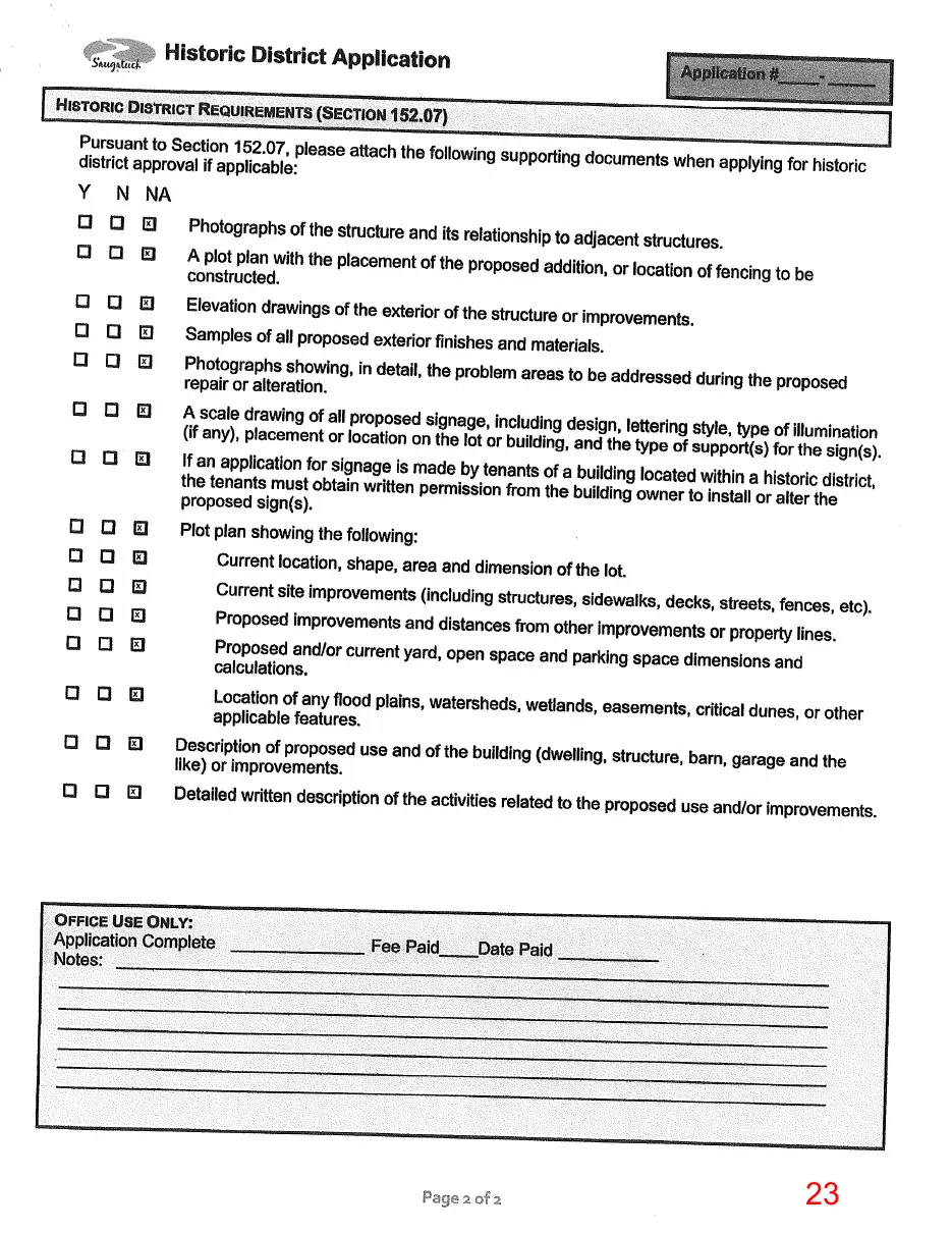 Page 23 of the packet, a scanned page