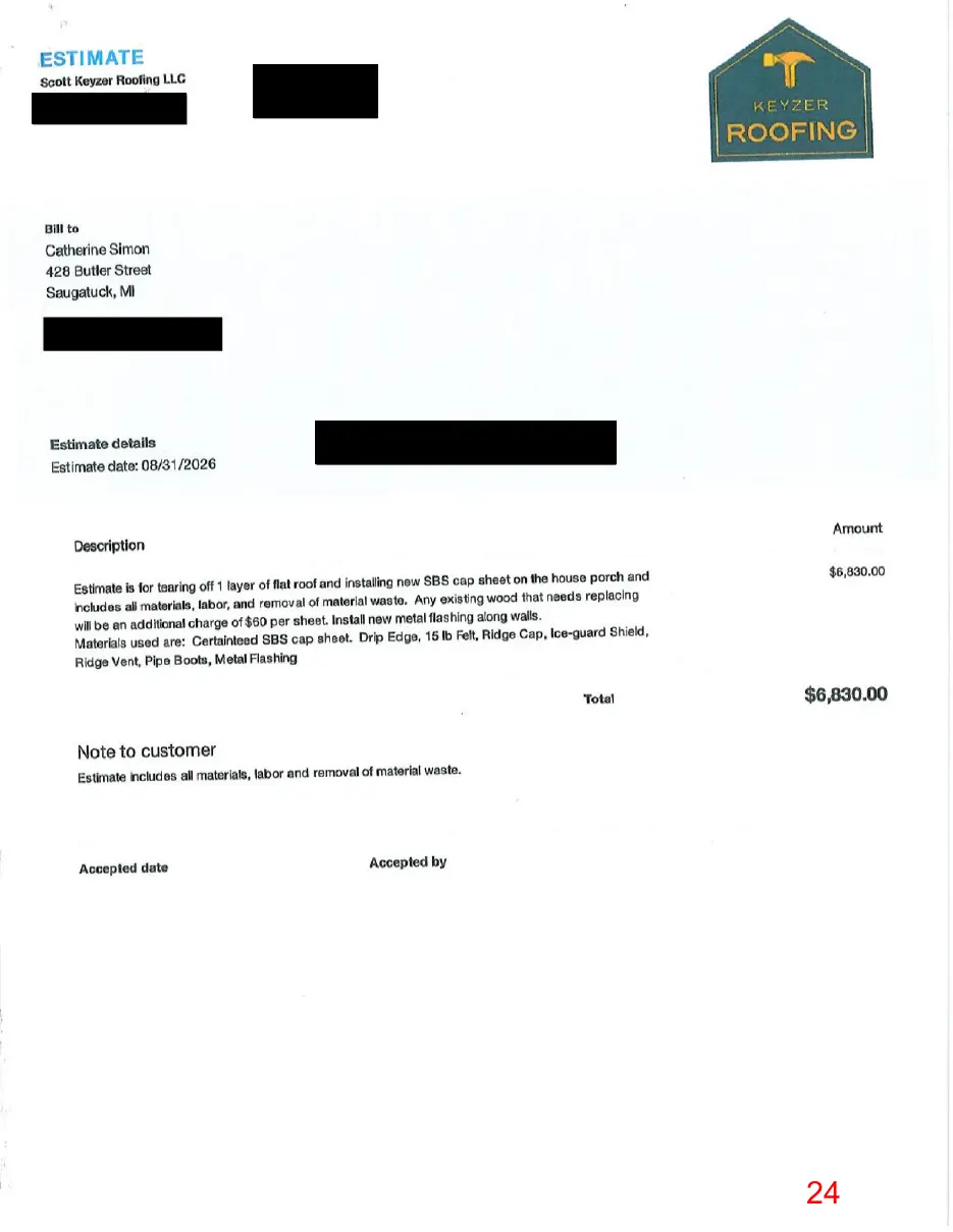 Page 24 of the packet, a scanned page