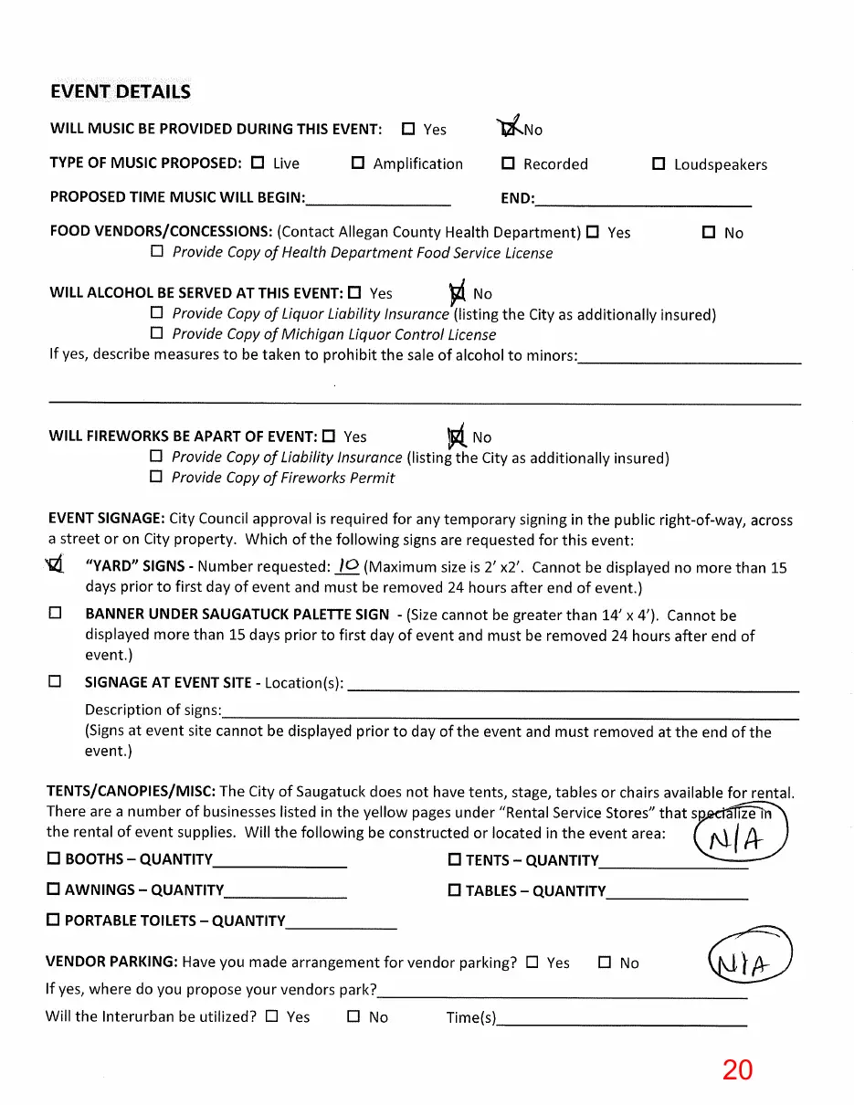 Page 20 of the packet, a scanned page