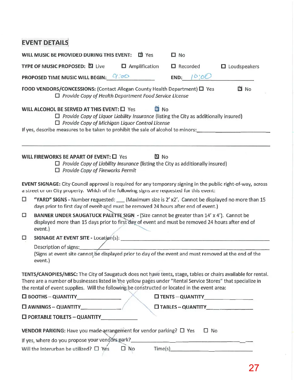 Page 27 of the packet, a scanned page