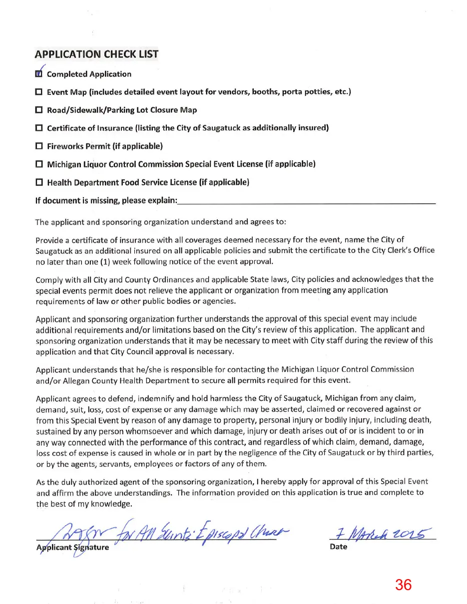 Page 36 of the packet, a scanned page