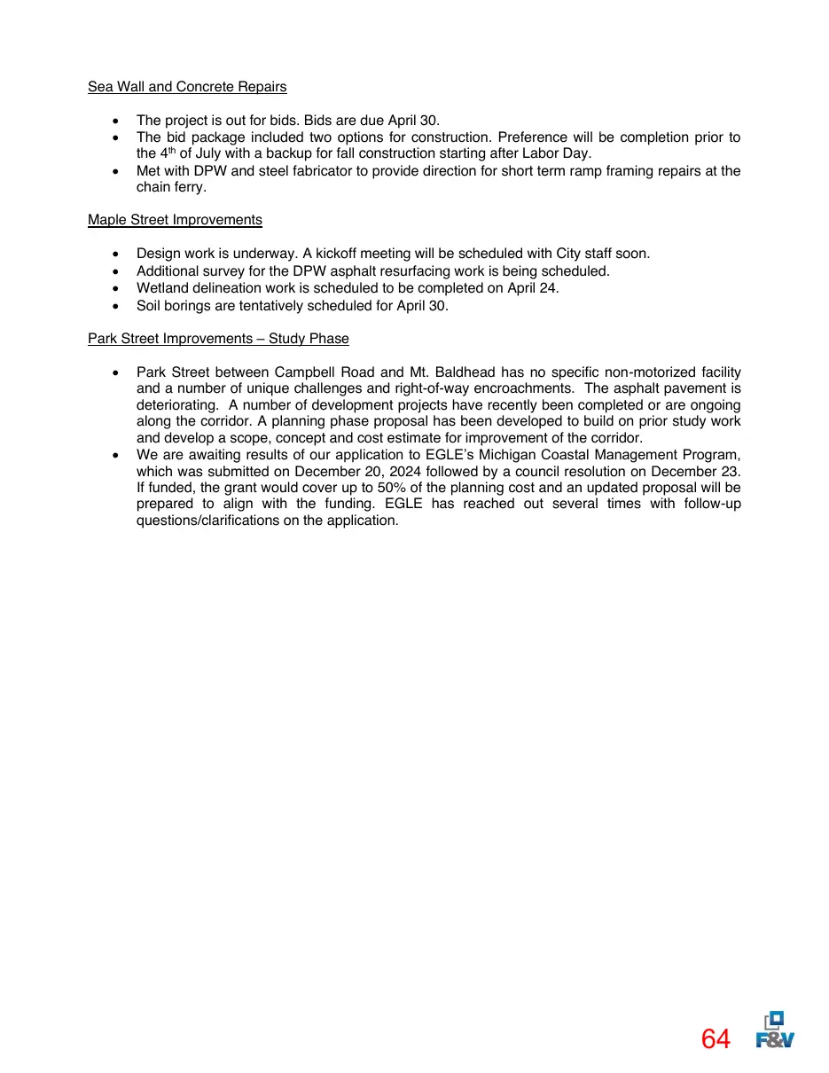 Page 64 of the packet; its text follows