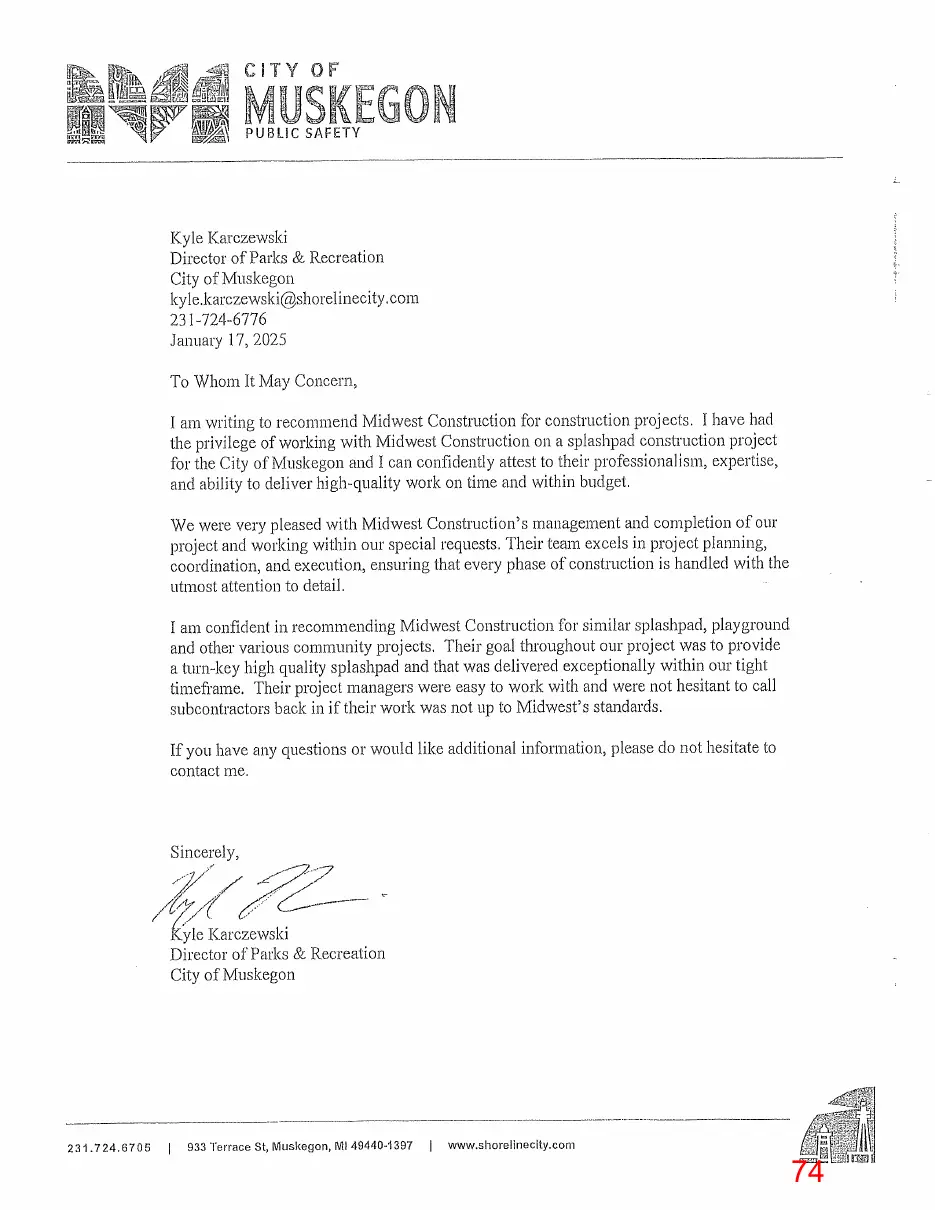 Page 74 of the packet, a scanned page