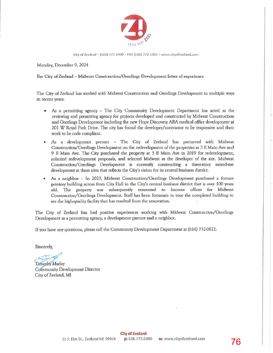 Page 76 of the packet, a scanned page