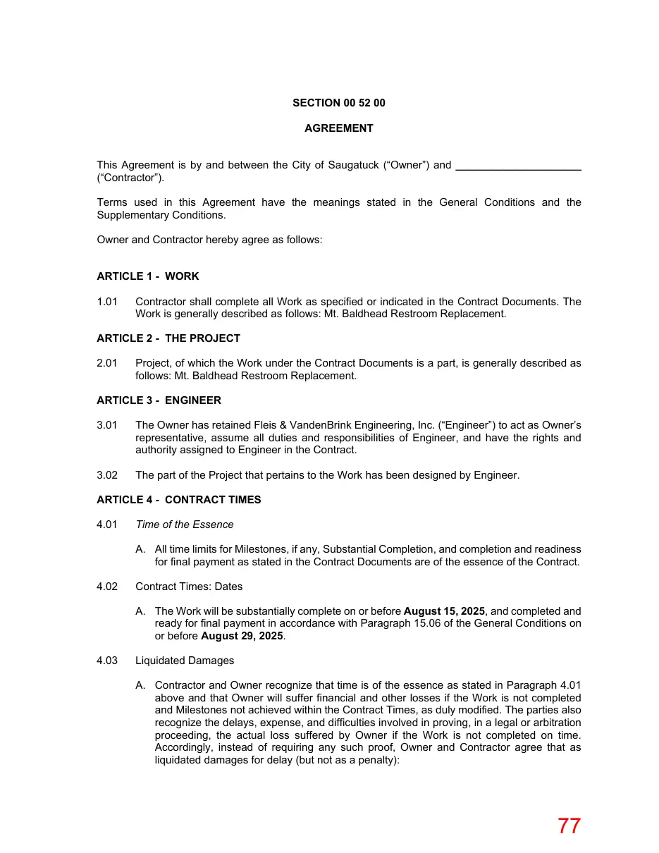 Page 77 of the packet; its text follows