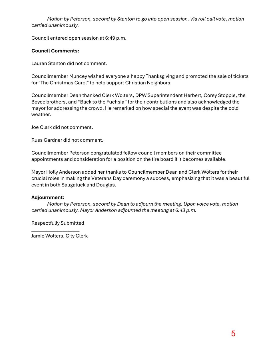 Page 5 of the packet; its text follows