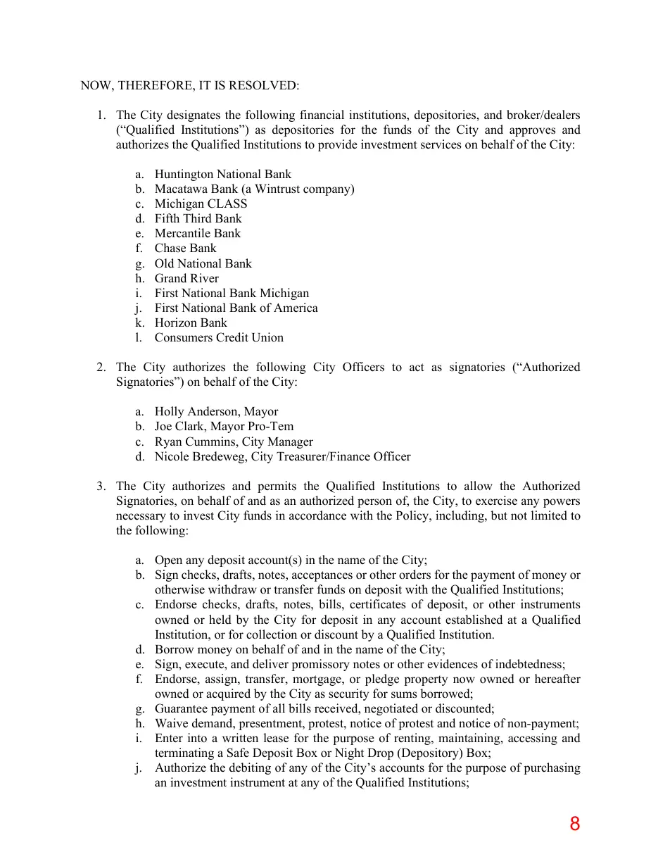Page 8 of the packet; its text follows