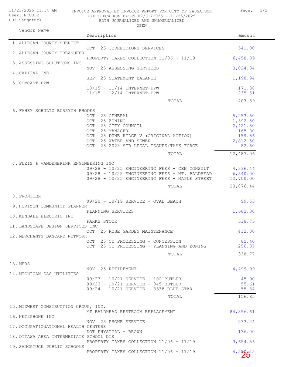 Page 25 of the packet; its text follows