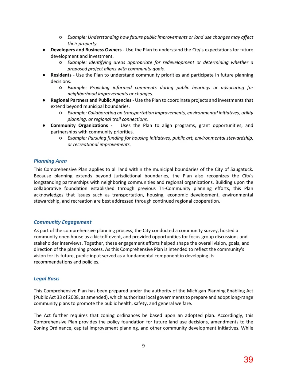 Page 39 of the packet; its text follows