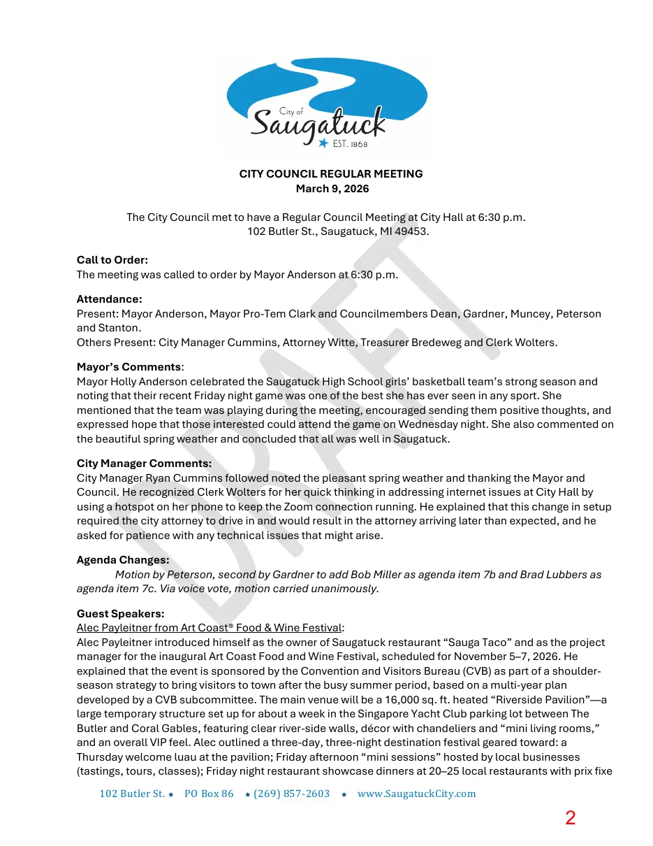 Page 2 of the packet; its text follows
