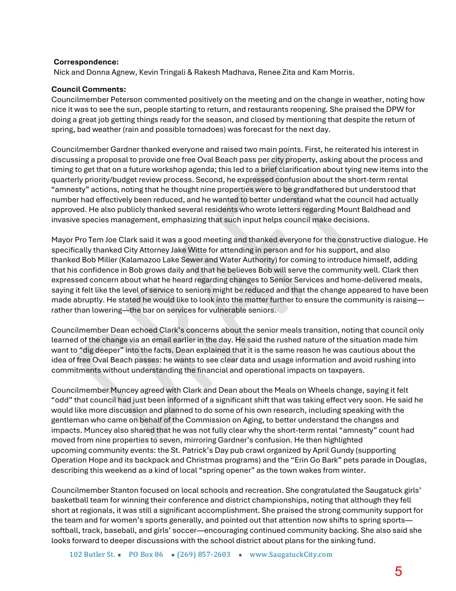 Page 5 of the packet; its text follows