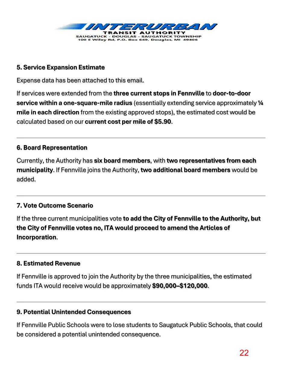 Page 22 of the packet; its text follows