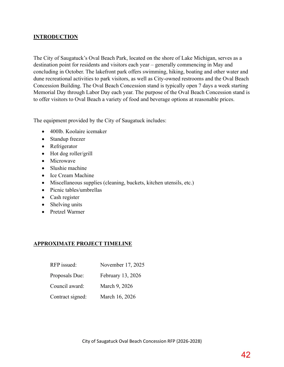 Page 42 of the packet; its text follows