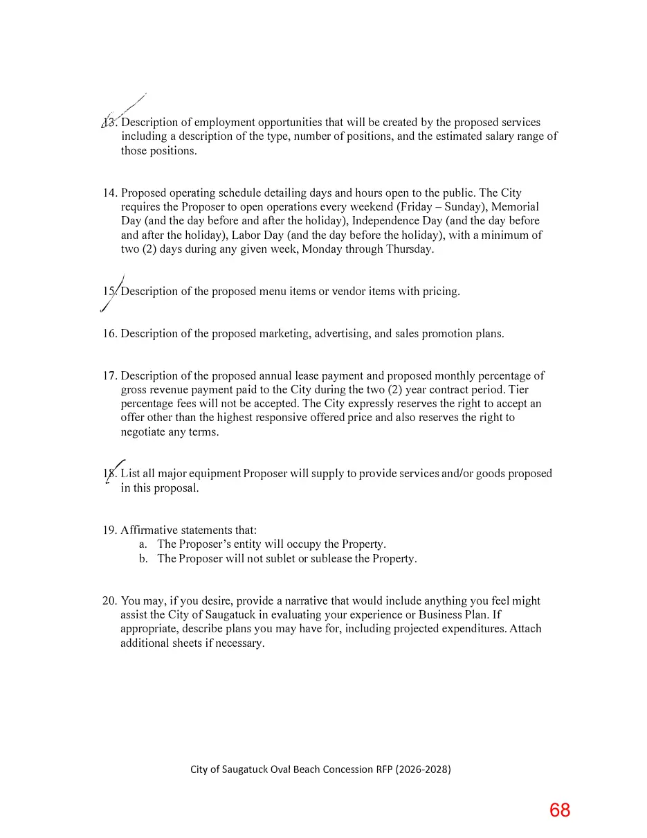Page 68 of the packet; its text follows