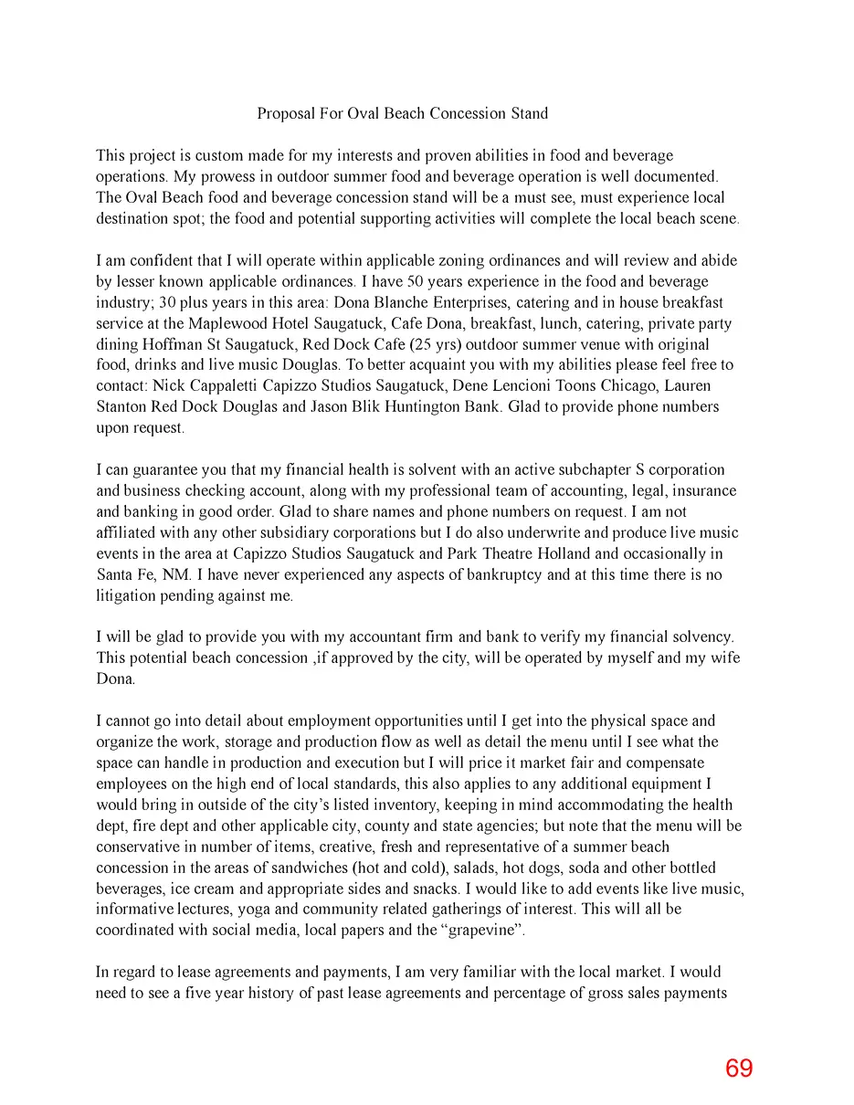 Page 69 of the packet; its text follows