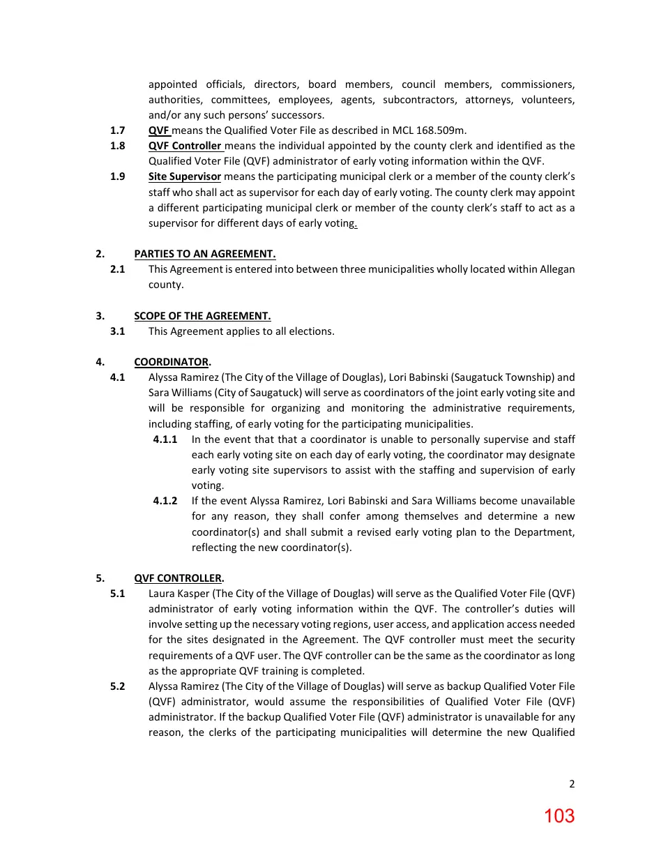 Page 103 of the packet; its text follows