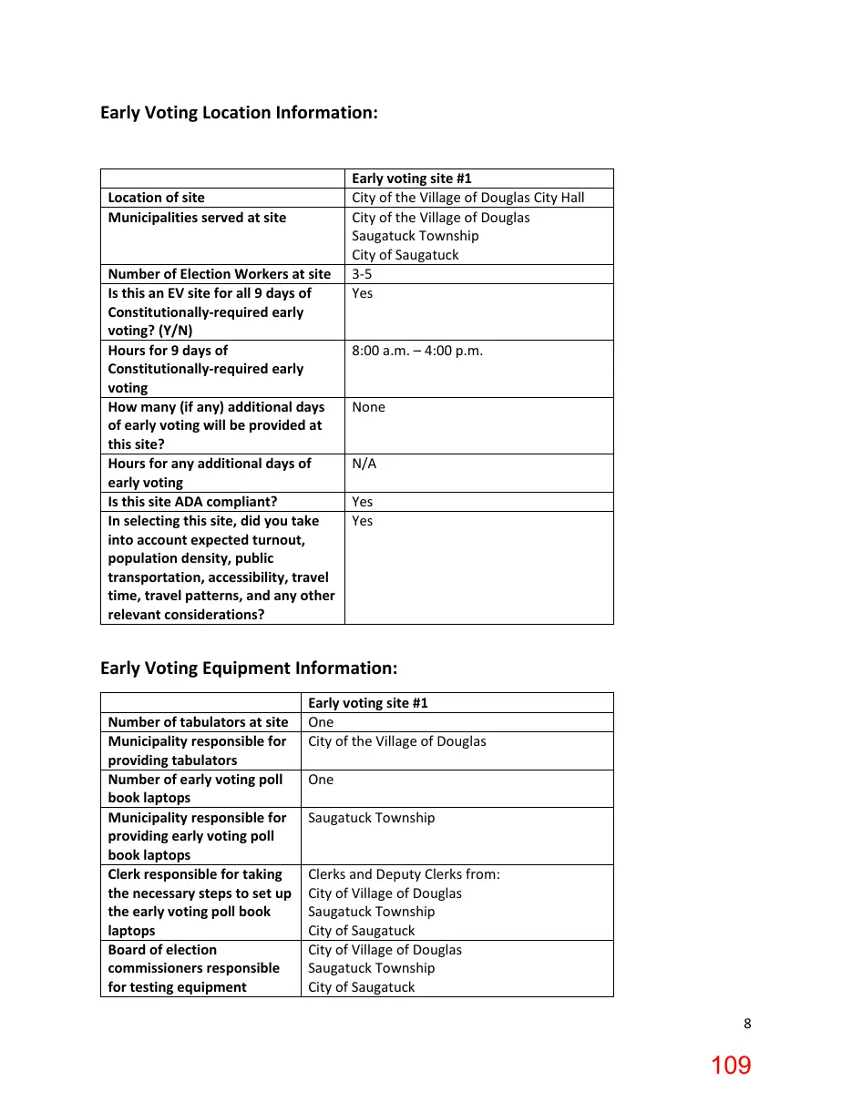 Page 109 of the packet; its text follows