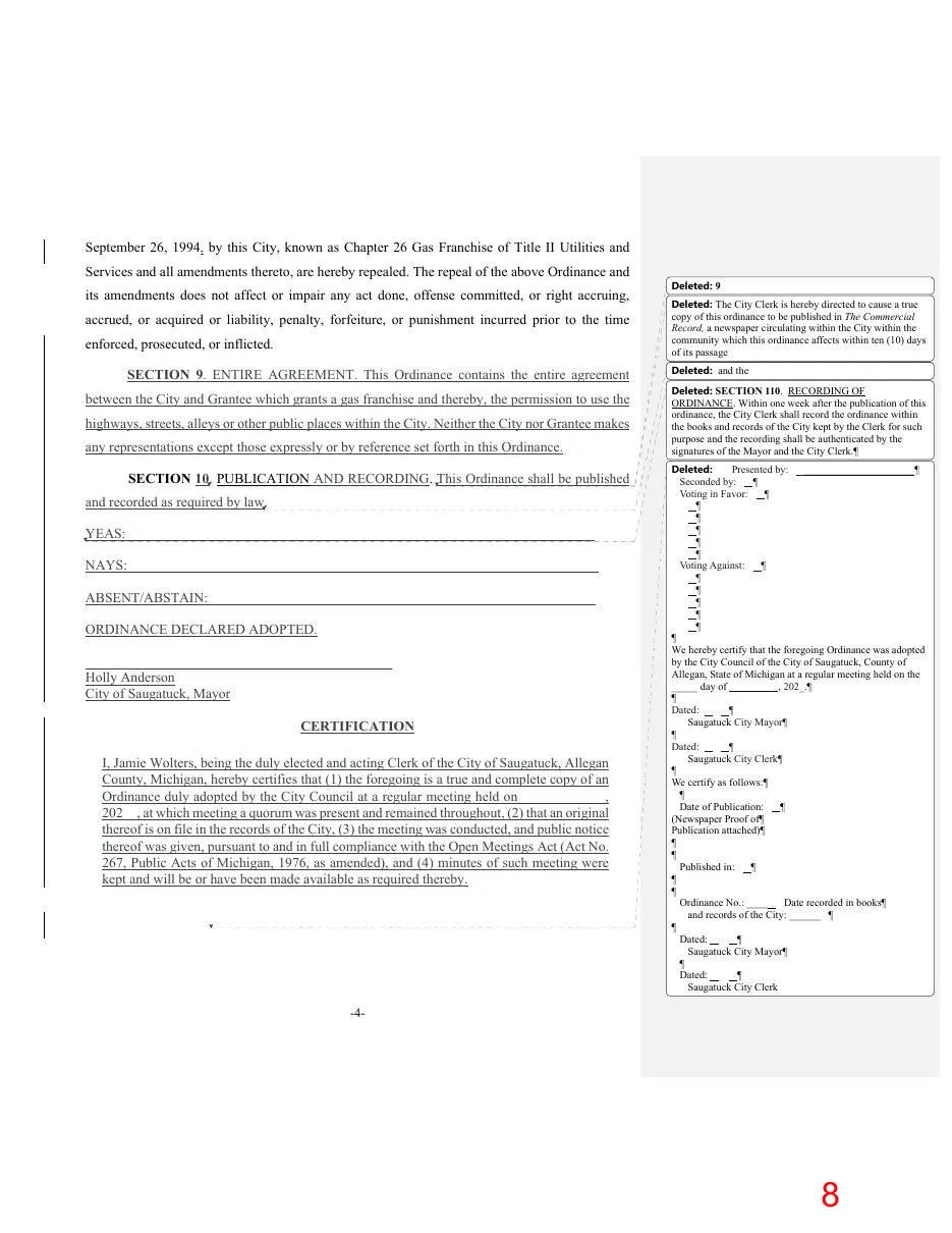 Page 8 of the packet; its text follows