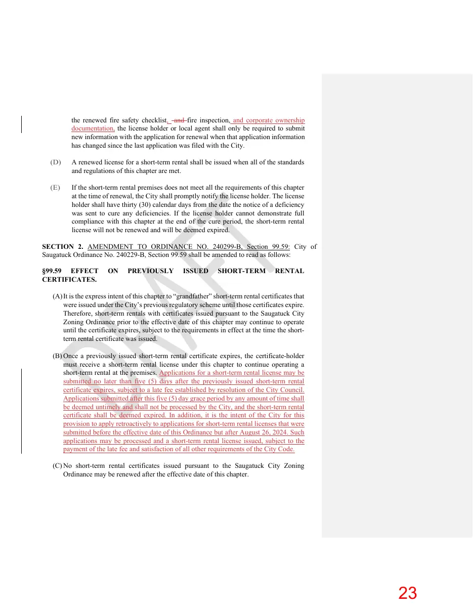 Page 23 of the packet; its text follows