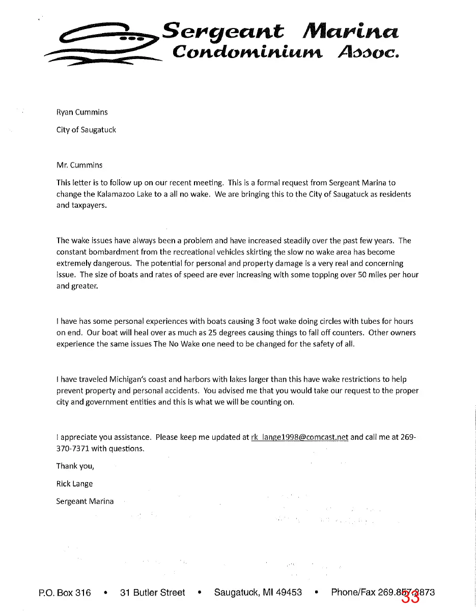 Page 33 of the packet, a scanned page