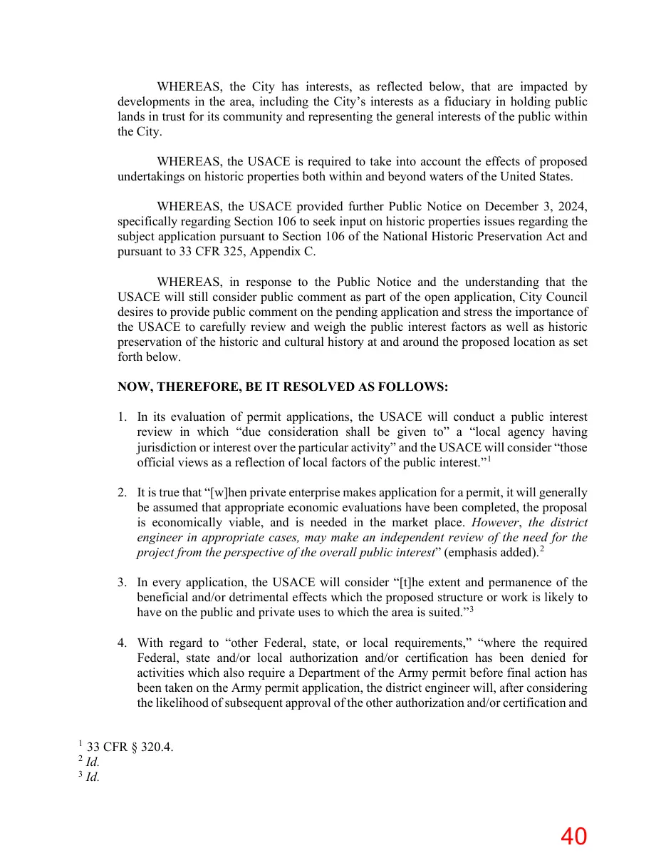 Page 40 of the packet; its text follows