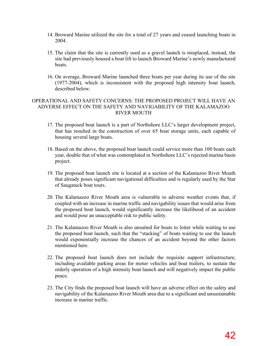 Page 42 of the packet; its text follows