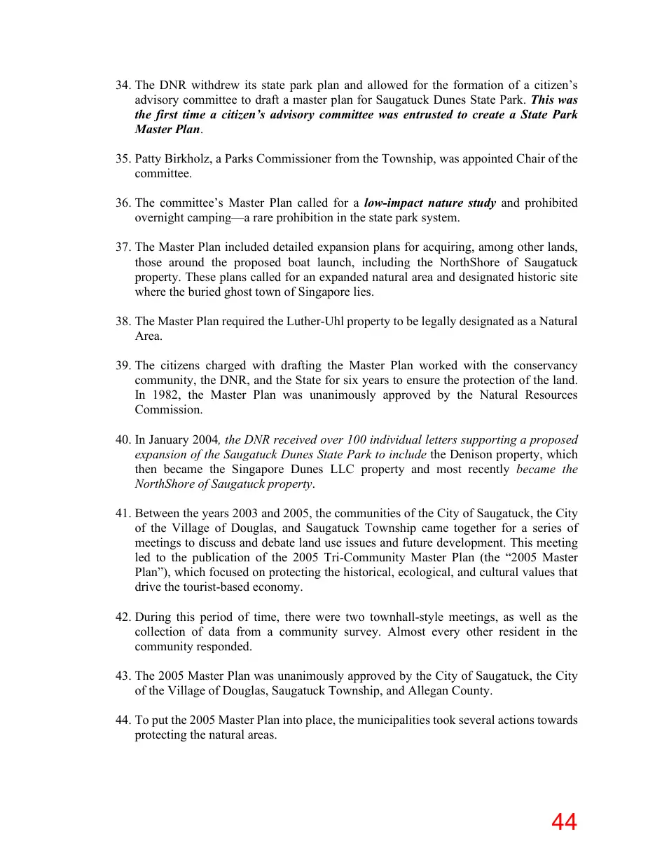 Page 44 of the packet; its text follows
