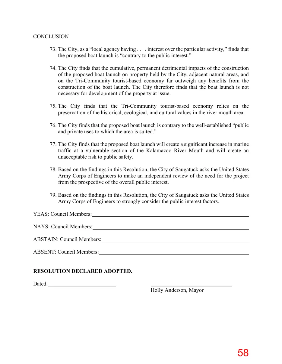 Page 58 of the packet; its text follows
