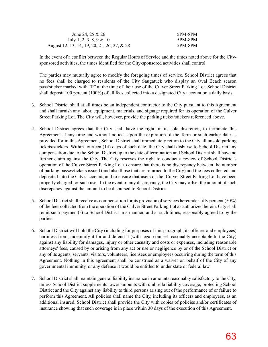 Page 63 of the packet; its text follows