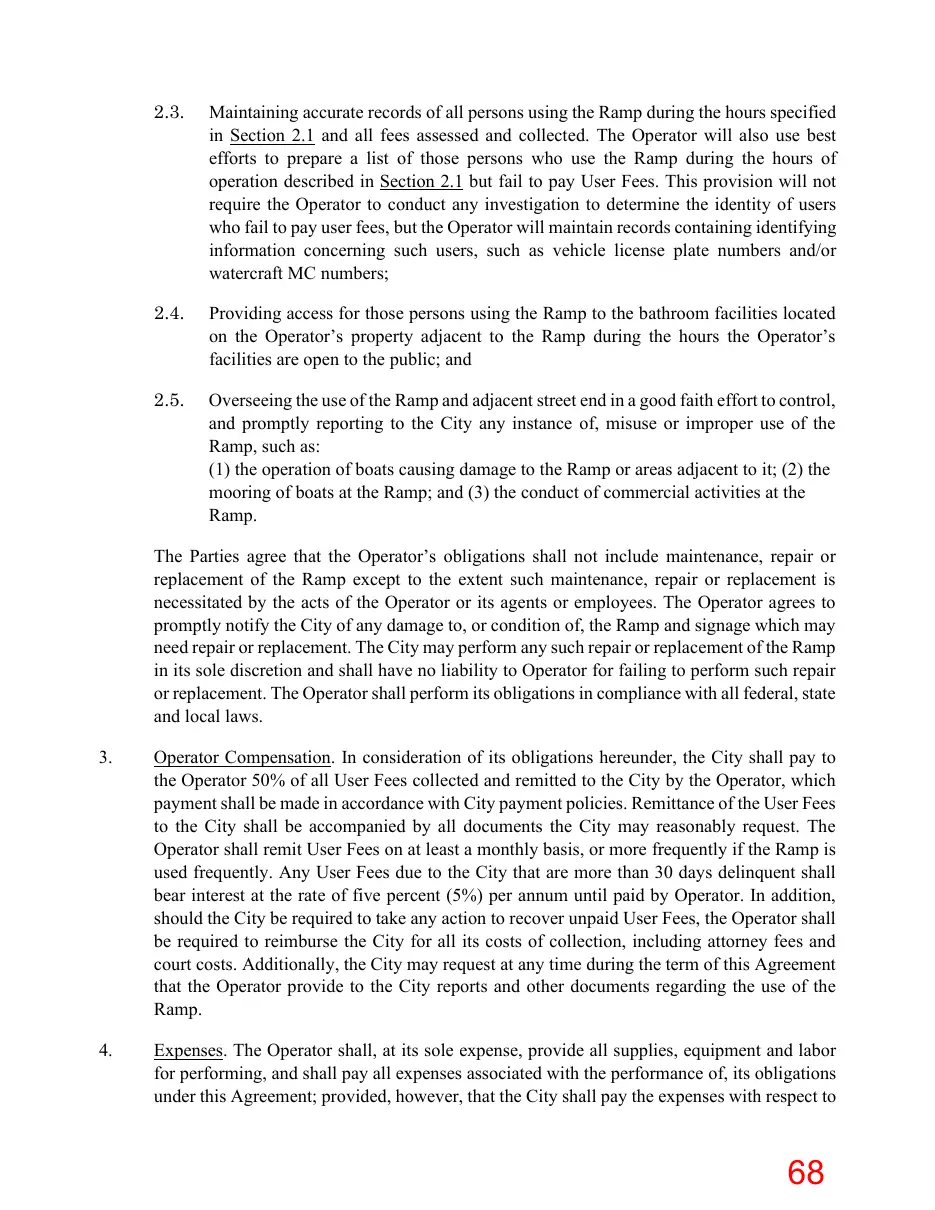 Page 68 of the packet; its text follows