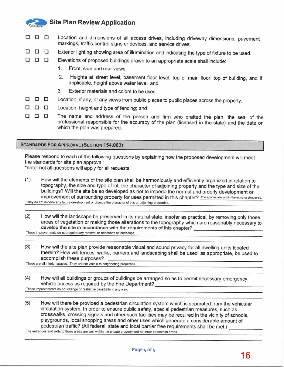 Page 16 of the packet, a scanned page