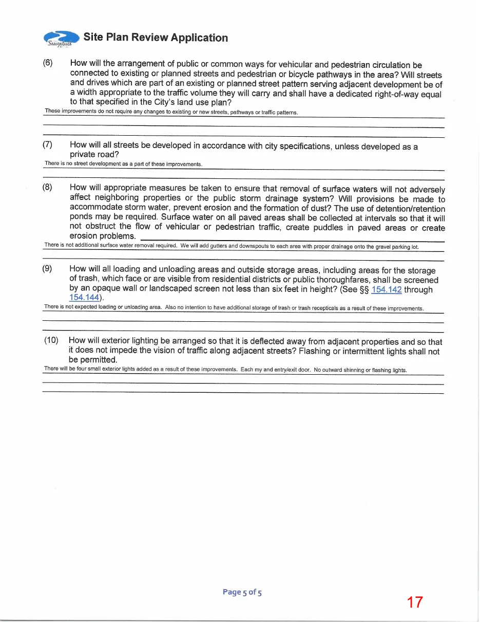Page 17 of the packet, a scanned page