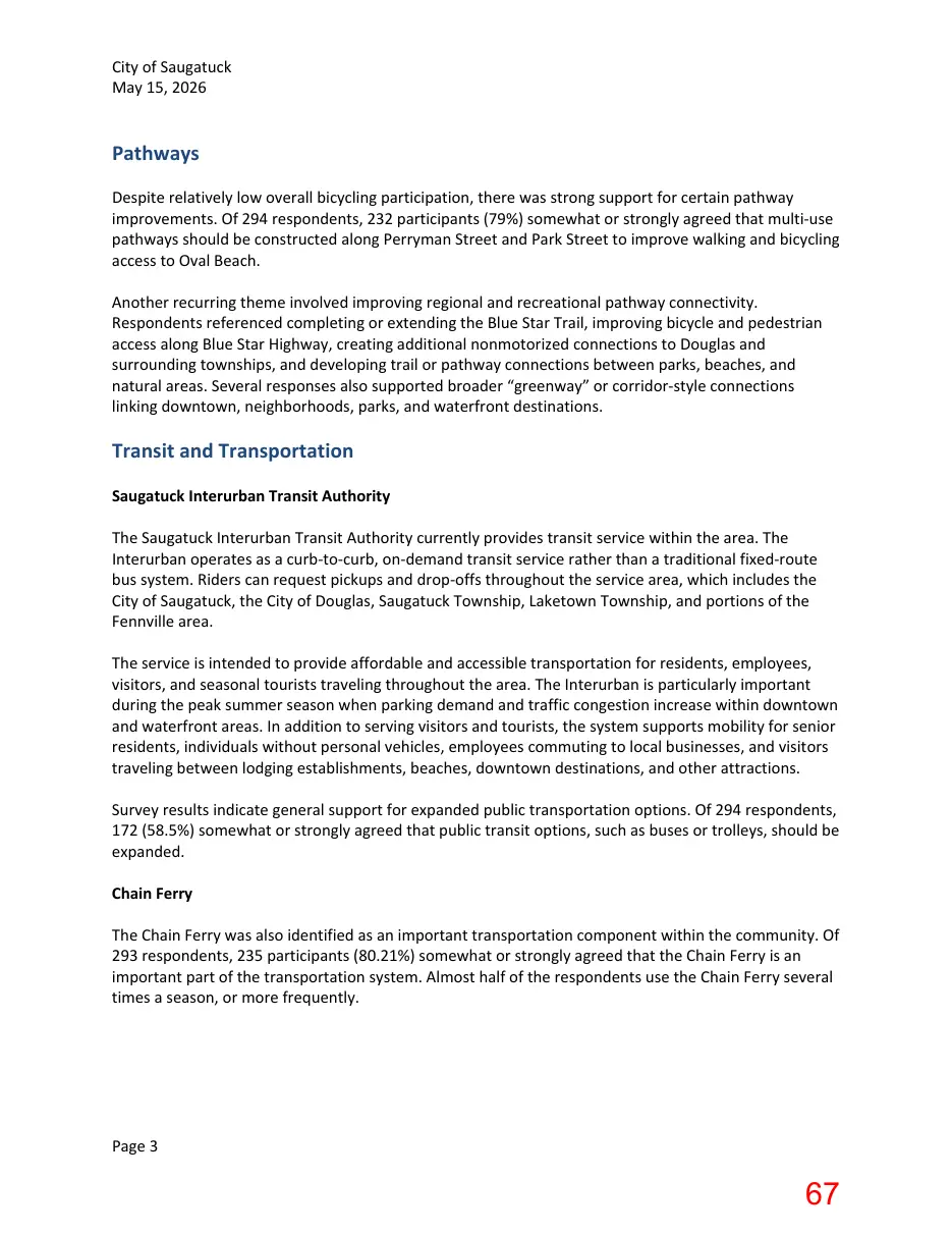 Page 67 of the packet; its text follows