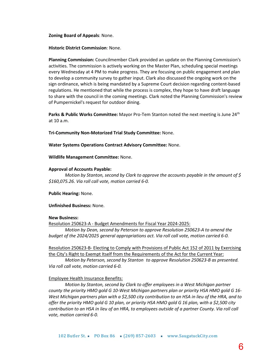 Page 6 of the packet; its text follows