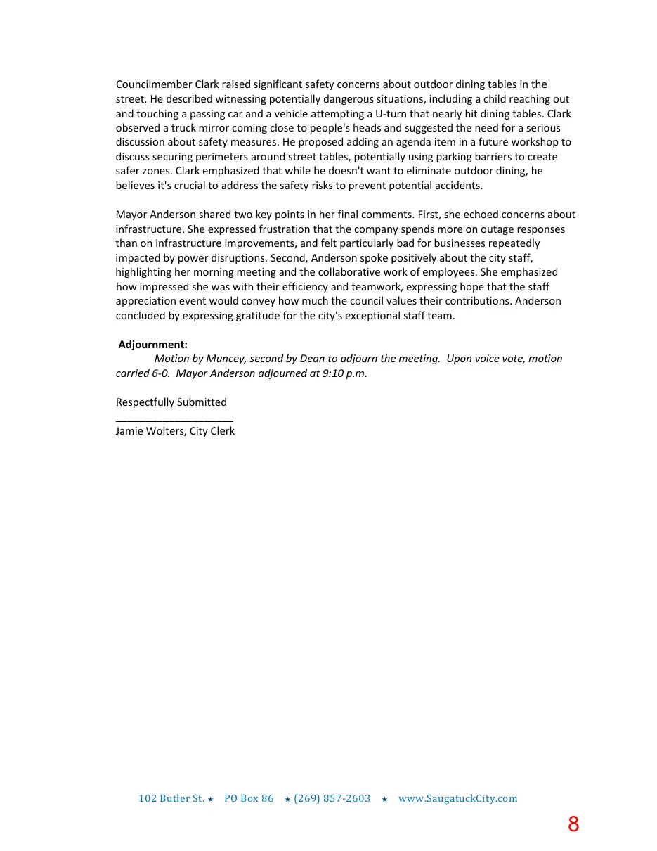 Page 8 of the packet; its text follows