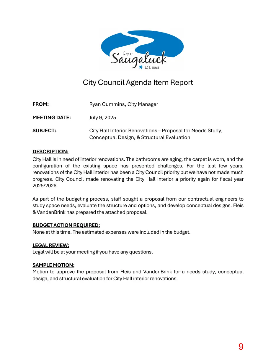Page 9 of the packet; its text follows