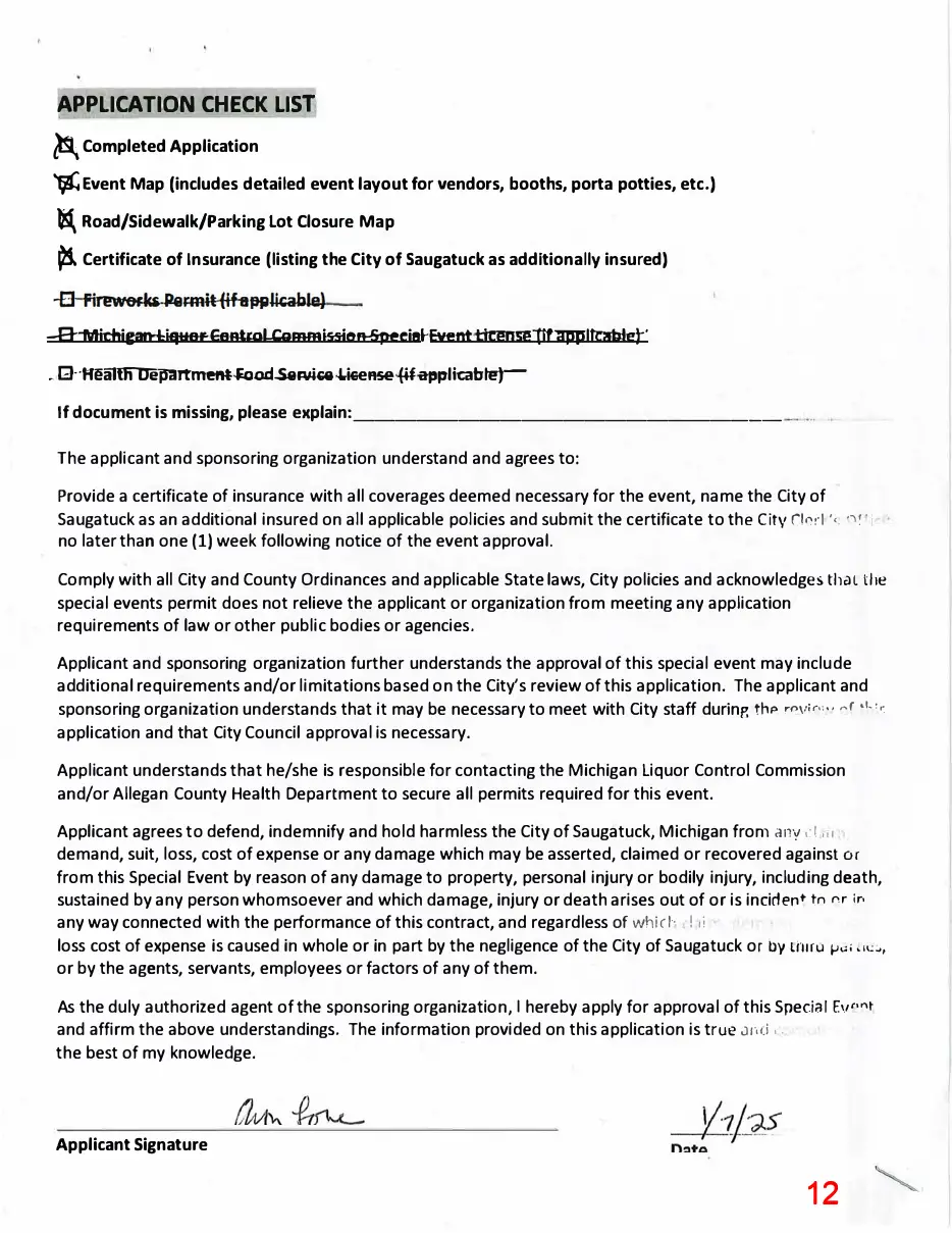 Page 12 of the packet; its text follows