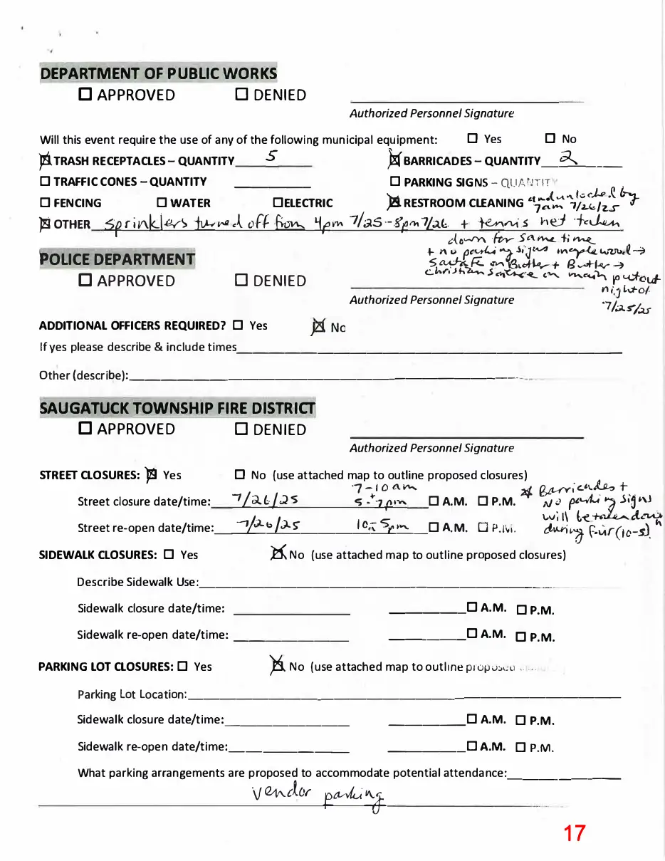 Page 17 of the packet; its text follows