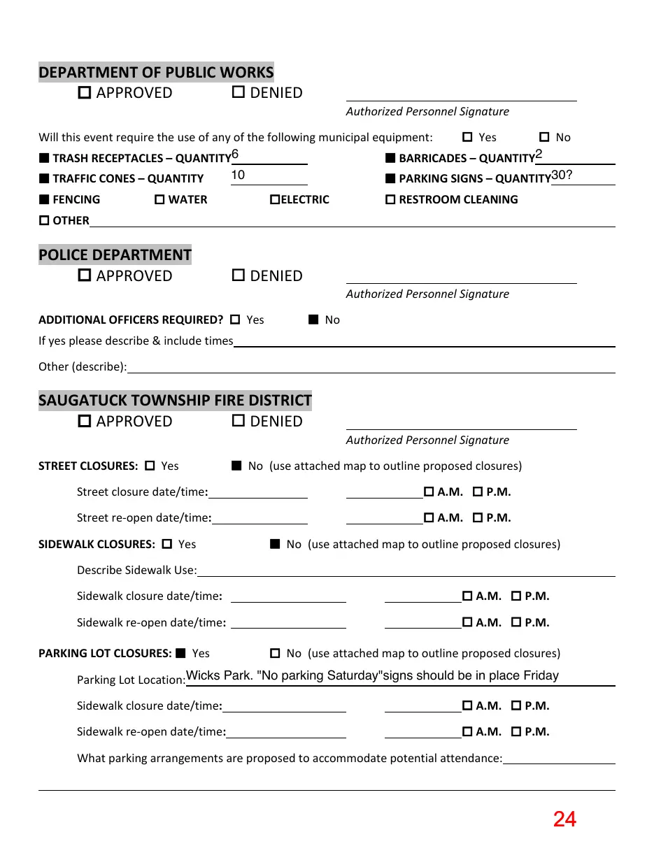 Page 24 of the packet; its text follows