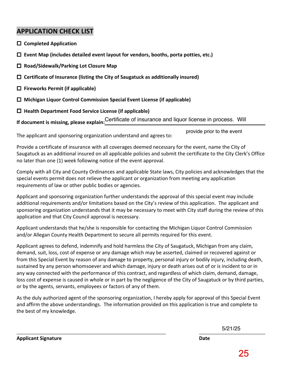 Page 25 of the packet; its text follows