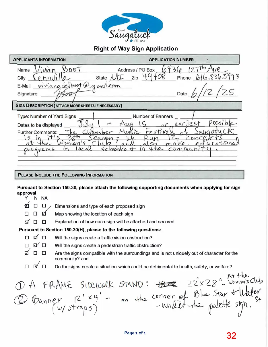 Page 32 of the packet; its text follows