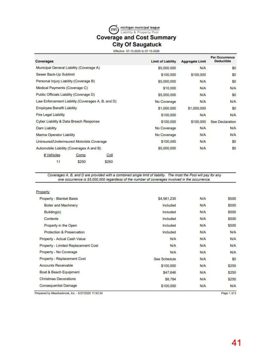 Page 41 of the packet, a scanned page